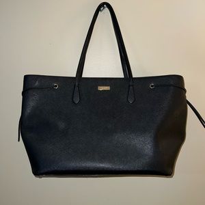 KATE SPADE NY Black Ari Laurel Way Saffiano Leather Shoulder Tote Bag